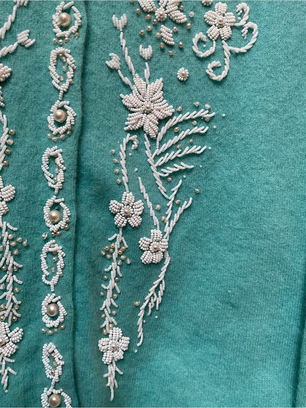 Vintage 50’s-60’s Glass Beaded Cardigan - Picture 7 of 15